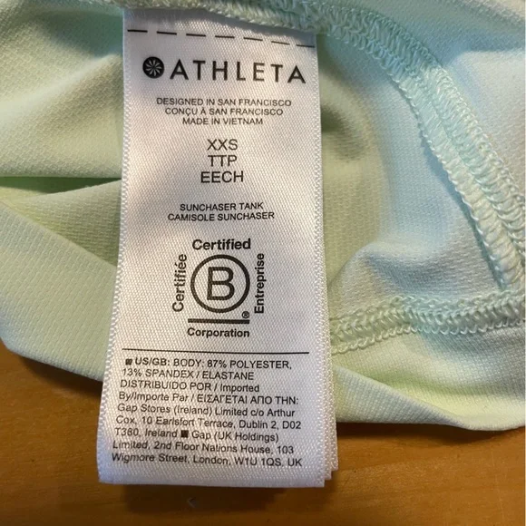 Athleta Sunchaser UPF Tank Top Calypso Mint Size XXS - Picture 8 of 11